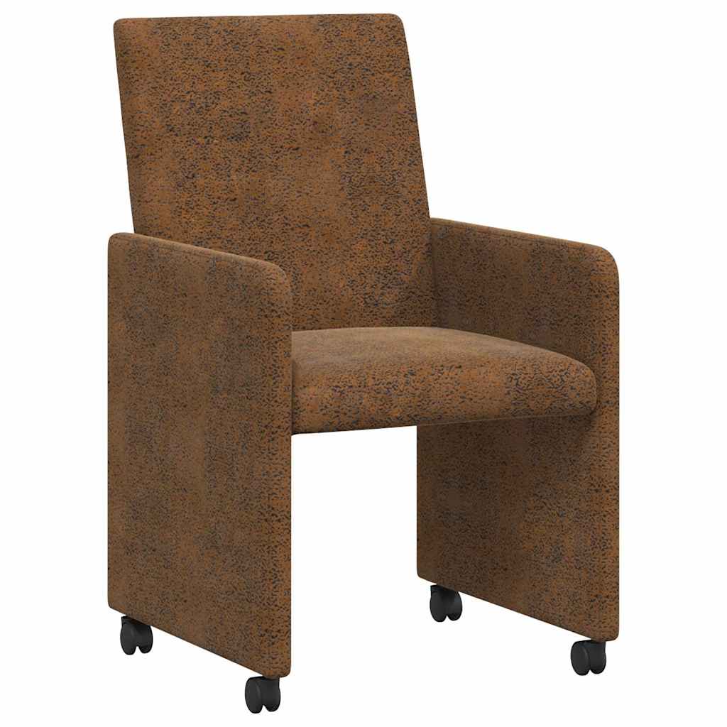 Blagovačke stolice s kotačima 2 pcs Smeđa 57 x 66 x 94 cm