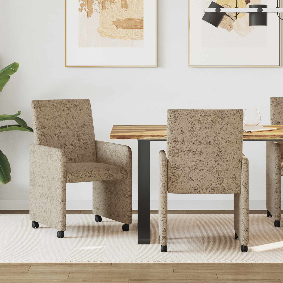 Blagovačke stolice s kotačima 2 pcs 57 x 66 x 94 cm