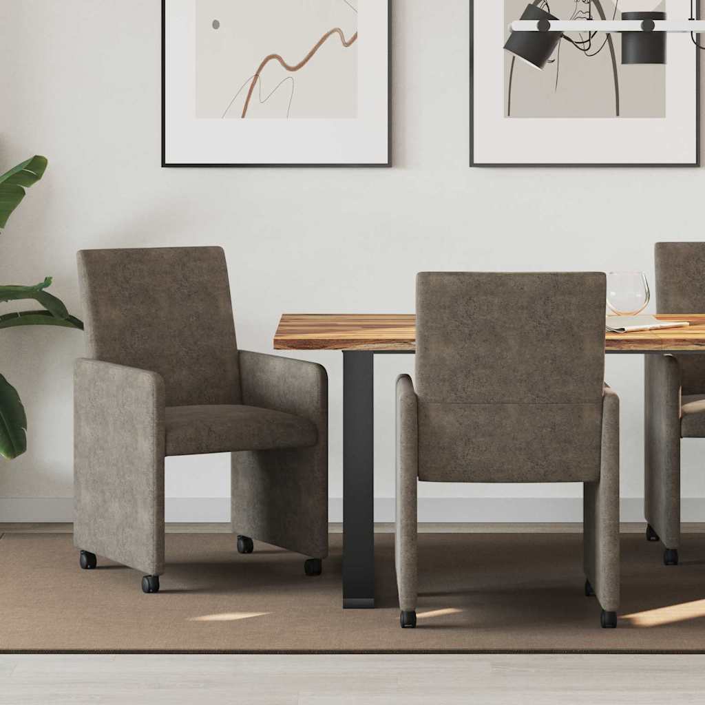 Blagovačke stolice s kotačima 2 pcs Tamno siva 57 x 66 x 94 cm