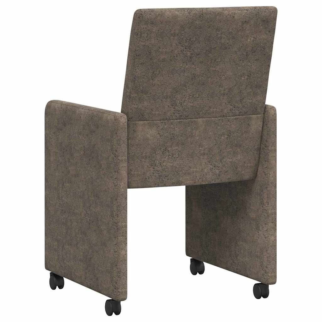 Blagovačke stolice s kotačima 2 pcs Tamno siva 57 x 66 x 94 cm