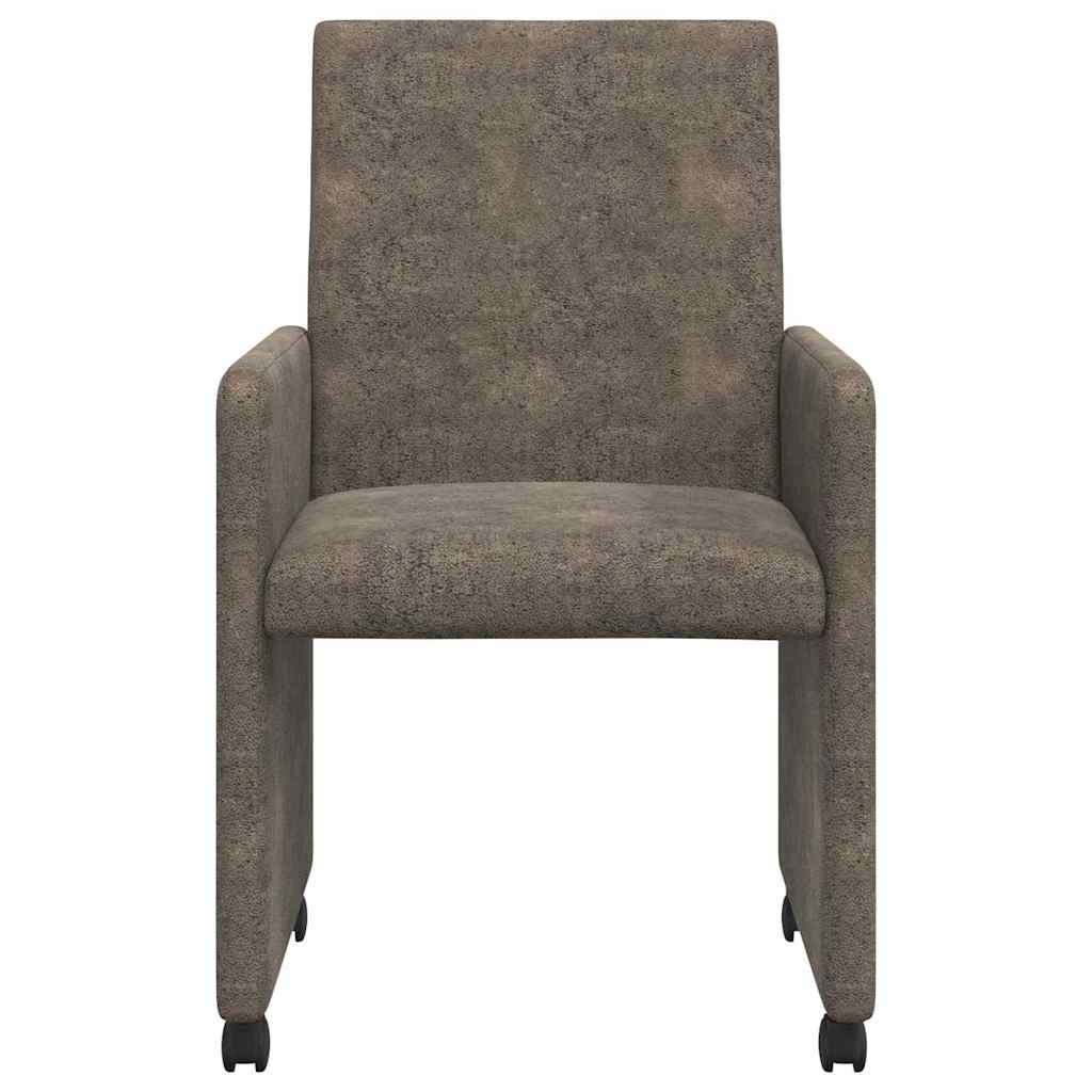 Blagovačke stolice s kotačima 2 pcs Tamno siva 57 x 66 x 94 cm
