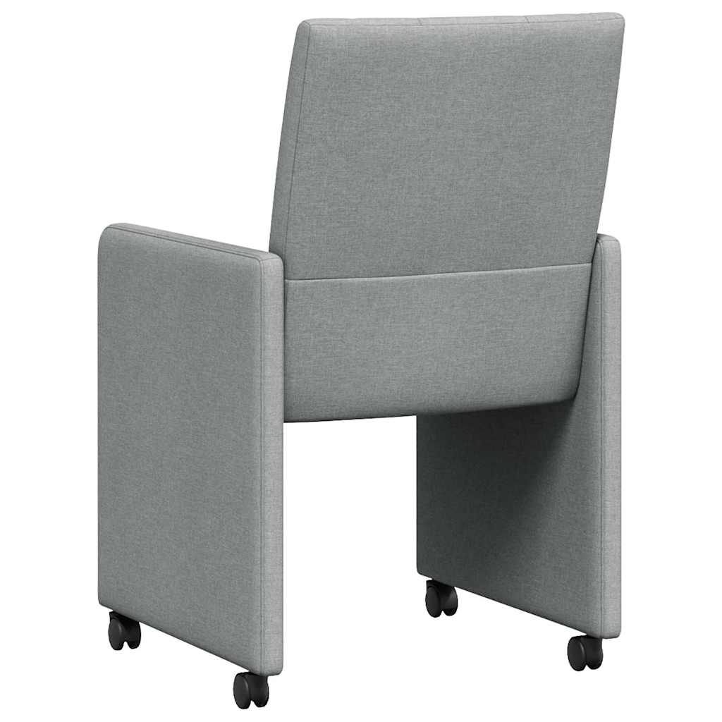 Blagovačke stolice s kotačima 2 pcs Svjetlosiva 58 x 65 x 94 cm