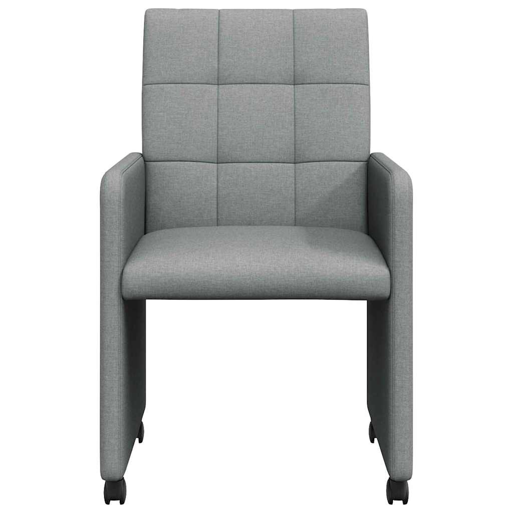 Blagovačke stolice s kotačima 2 pcs Svjetlosiva 58 x 65 x 94 cm