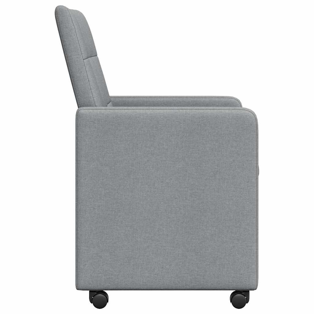 Blagovačke stolice s kotačima 2 pcs Svjetlosiva 58 x 65 x 94 cm