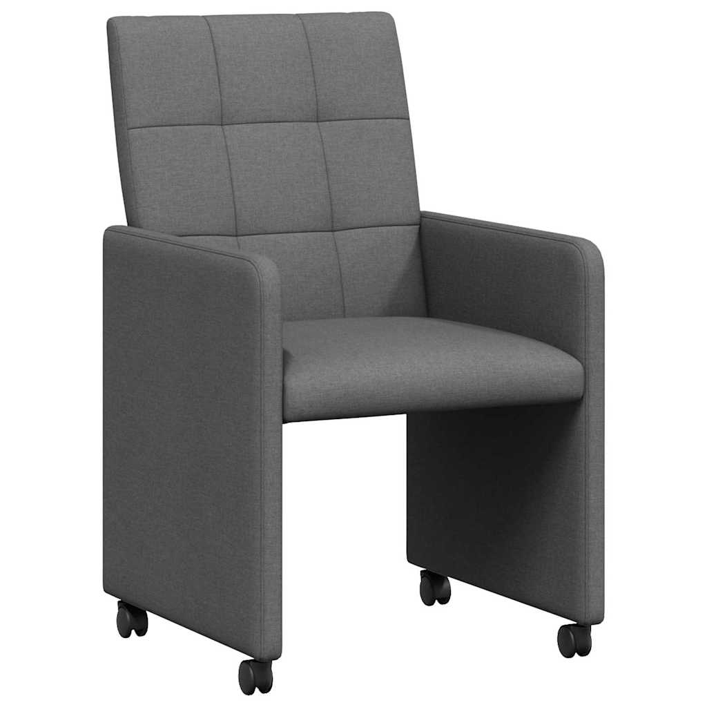 Blagovačke stolice s kotačima 2 pcs Tamno siva 58 x 65 x 94 cm