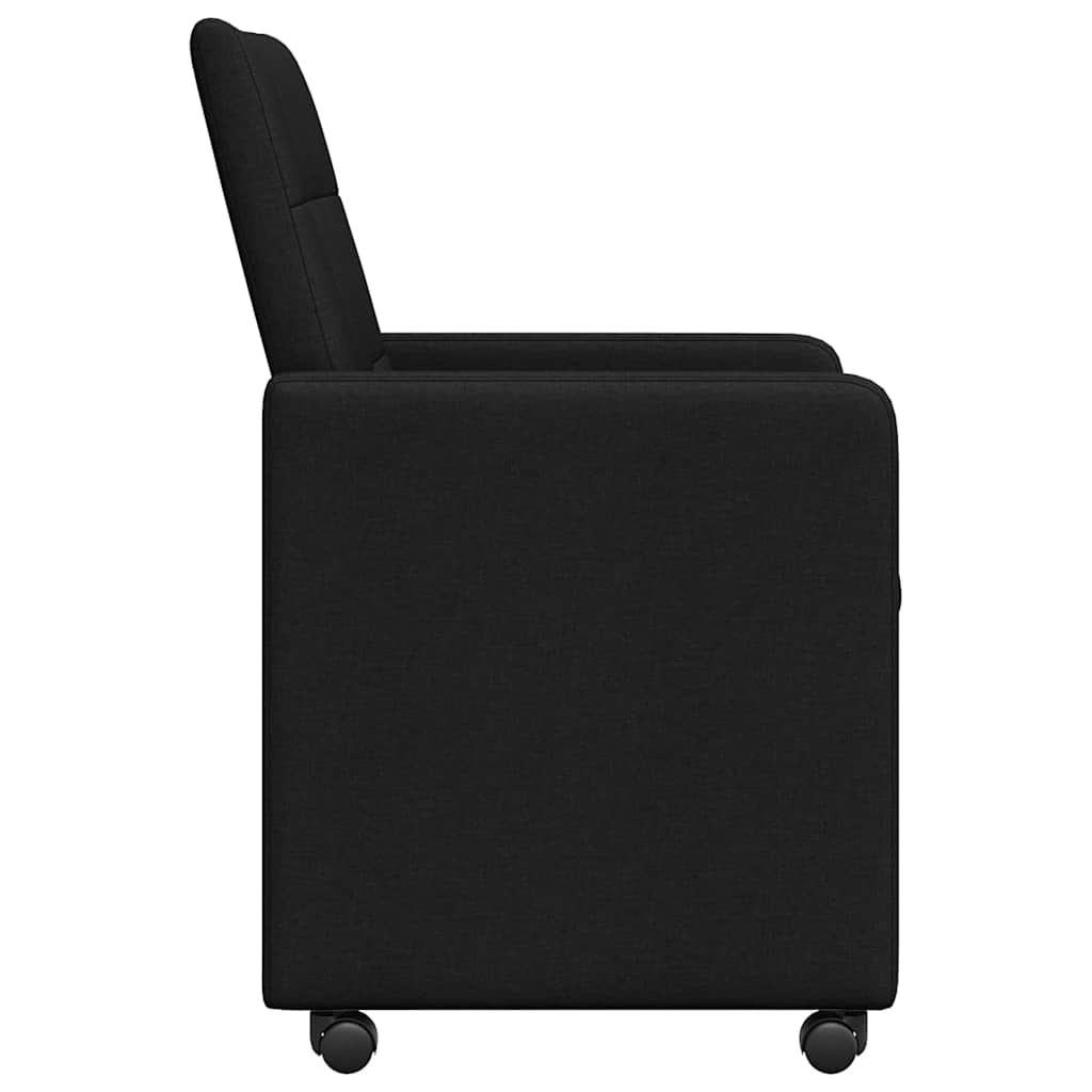 Blagovačke stolice s kotačima 2 pcs Crna 58 x 65 x 94 cm