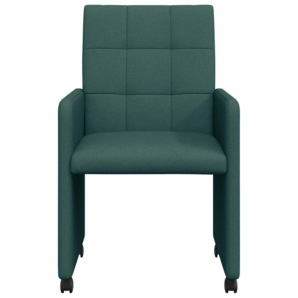 Blagovačke stolice s kotačima 2 pcs Tamnozelena 58 x 65 x 94 cm
