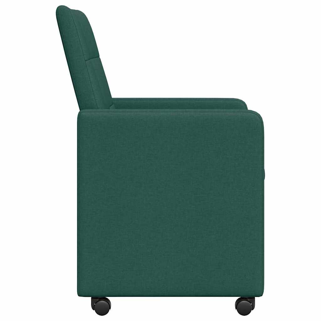 Blagovačke stolice s kotačima 2 pcs Tamnozelena 58 x 65 x 94 cm