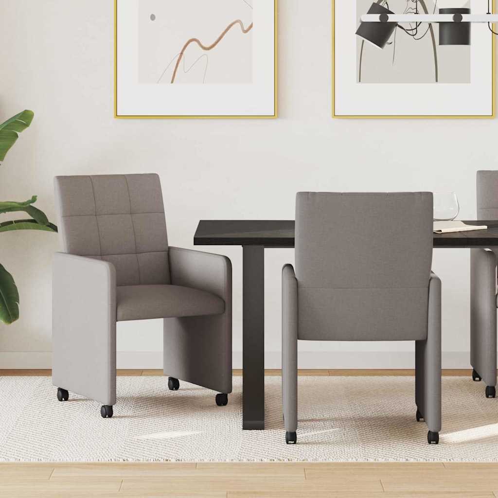 Blagovačke stolice s kotačima 2 pcs Sivo-smeđa 58 x 65 x 94 cm