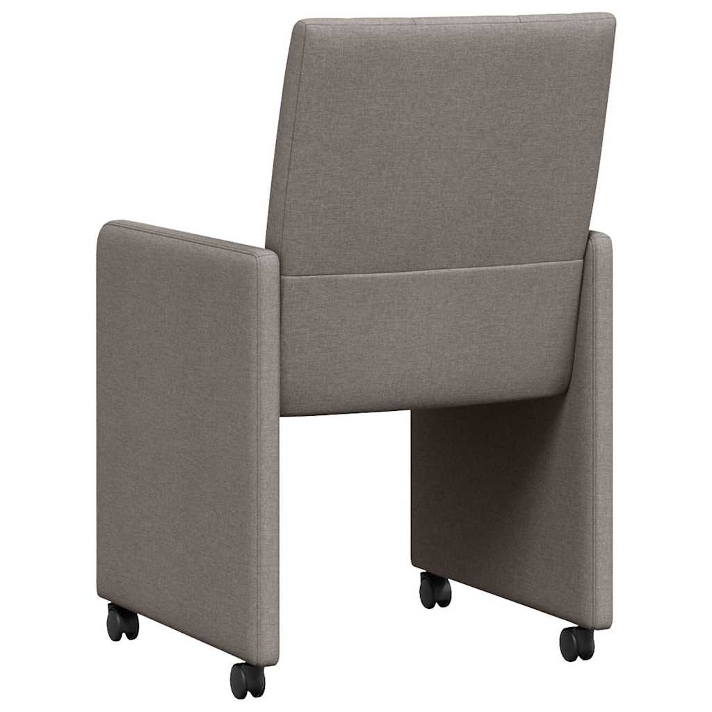 Blagovačke stolice s kotačima 2 pcs Sivo-smeđa 58 x 65 x 94 cm