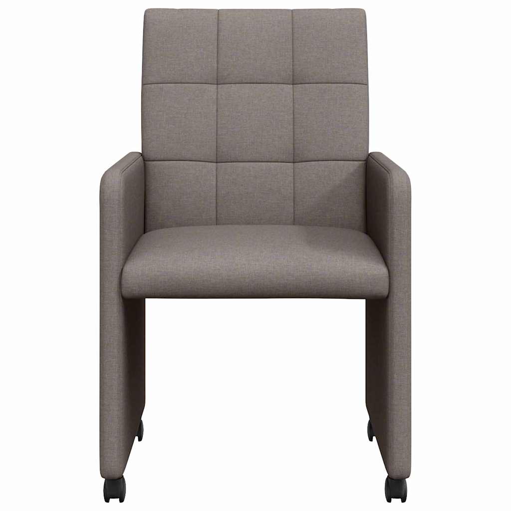 Blagovačke stolice s kotačima 2 pcs Sivo-smeđa 58 x 65 x 94 cm