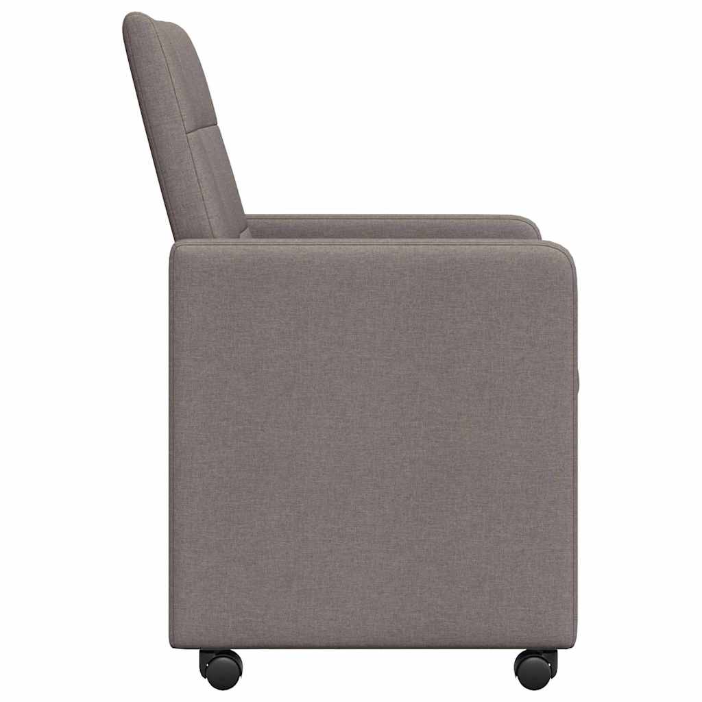 Blagovačke stolice s kotačima 2 pcs Sivo-smeđa 58 x 65 x 94 cm