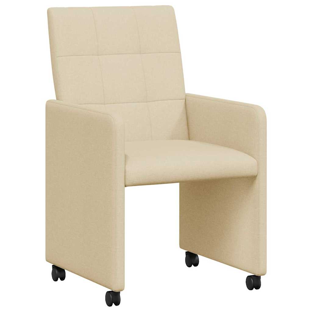 Blagovačke stolice s kotačima 2 pcs Krema 58 x 65 x 94 cm