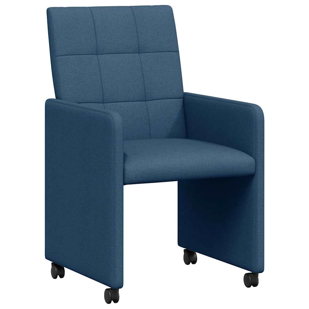 Blagovačke stolice s kotačima 2 pcs Plava 58 x 65 x 94 cm