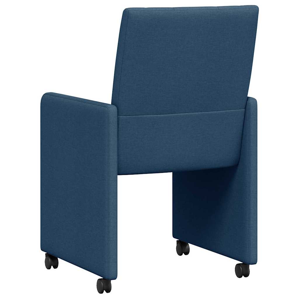 Blagovačke stolice s kotačima 2 pcs Plava 58 x 65 x 94 cm