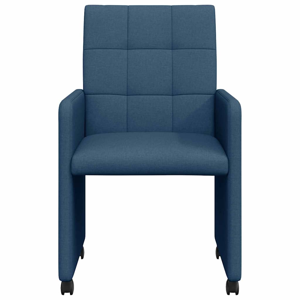 Blagovačke stolice s kotačima 2 pcs Plava 58 x 65 x 94 cm