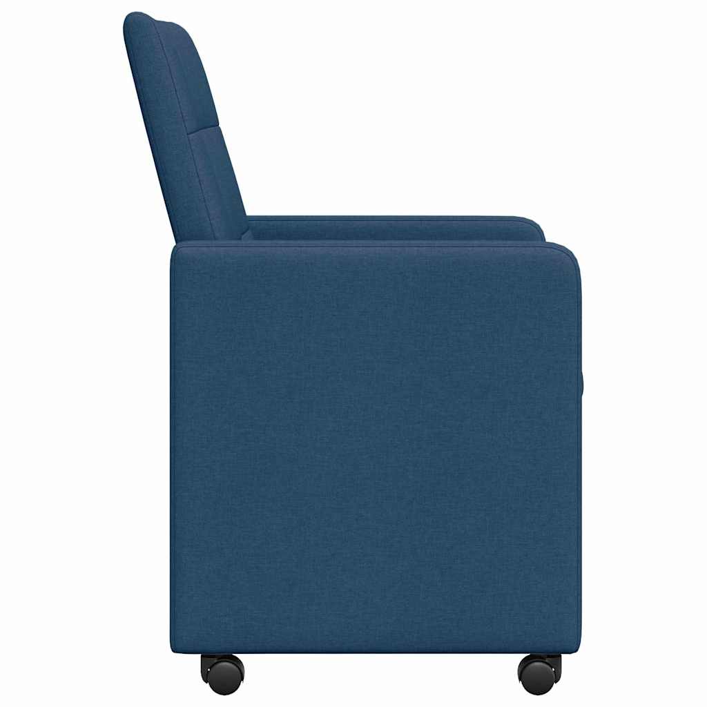 Blagovačke stolice s kotačima 2 pcs Plava 58 x 65 x 94 cm