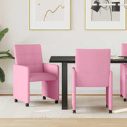 Blagovačke stolice s kotačima 2 pcs Ružičasta 58 x 65 x 94 cm