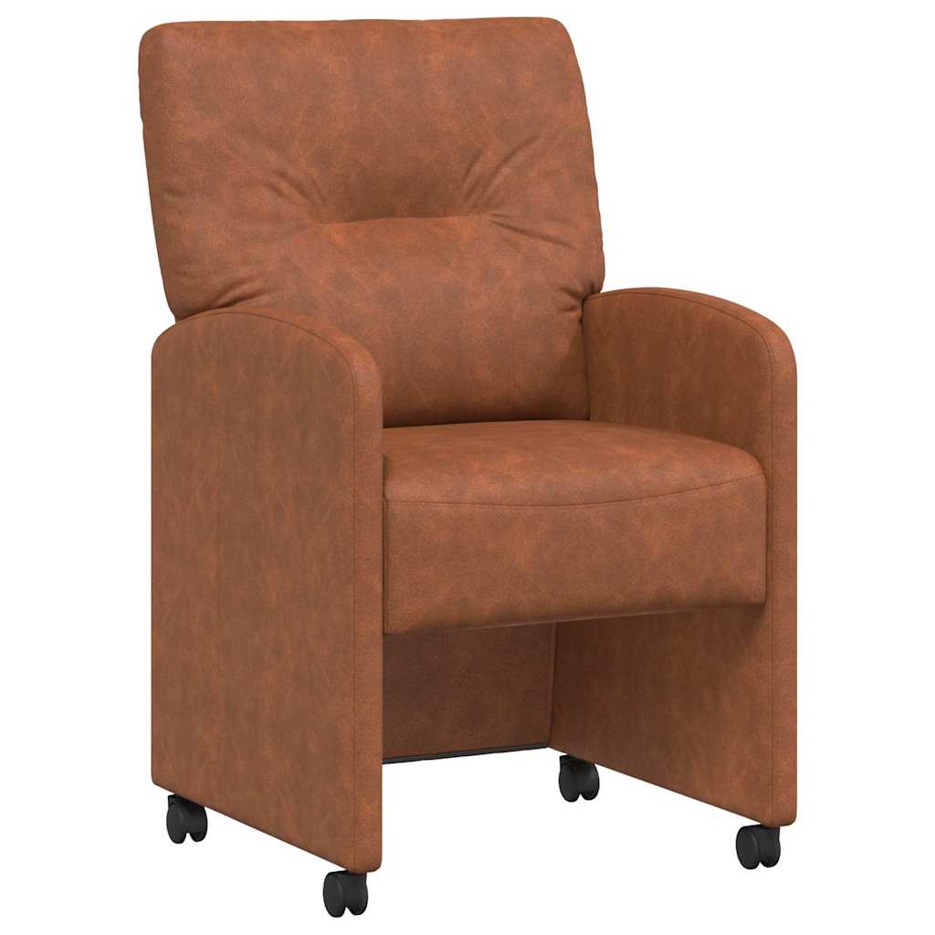 Blagovačke stolice s kotačima 2 pcs Smeđa 57 x 67 x 95 cm