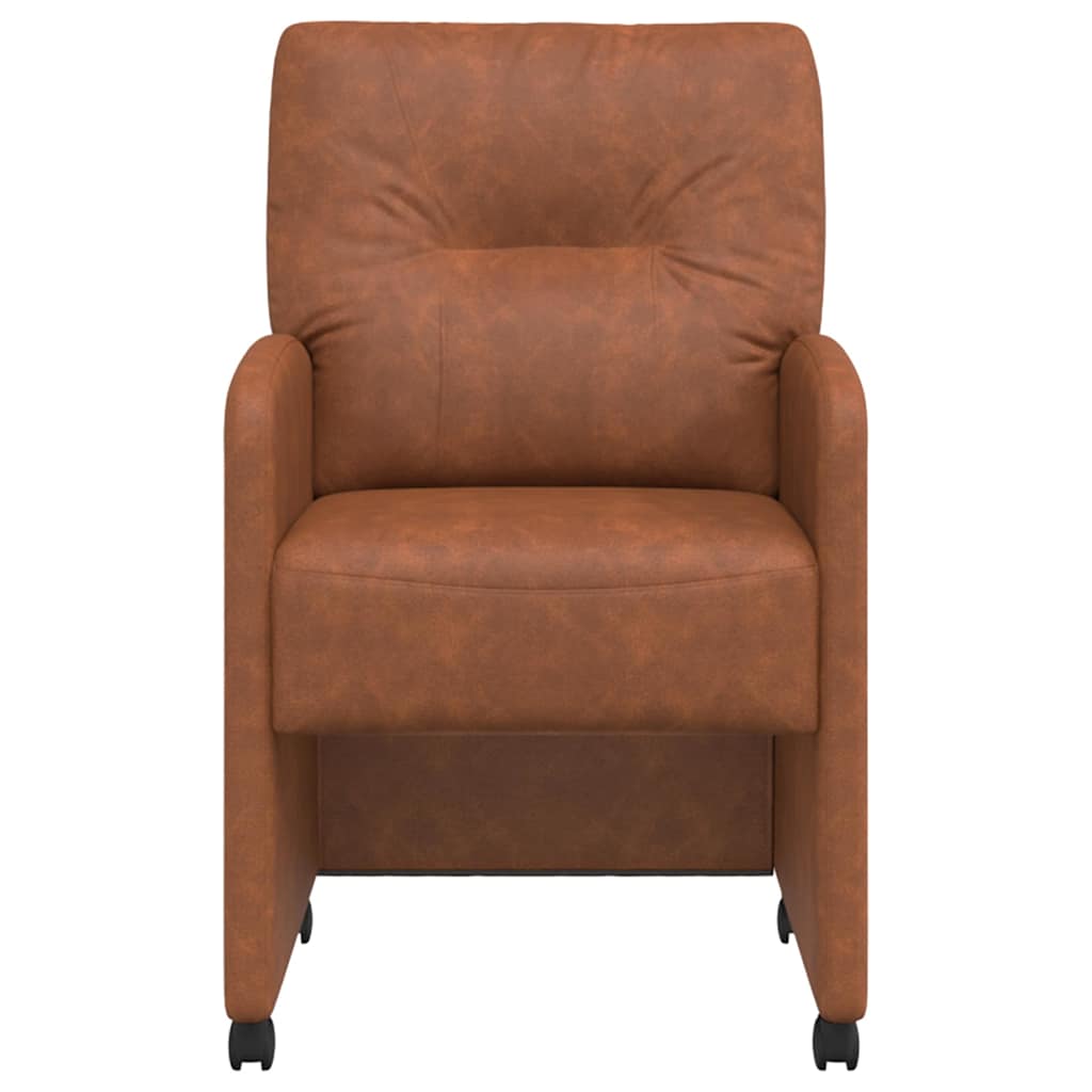 Blagovačke stolice s kotačima 2 pcs Smeđa 57 x 67 x 95 cm