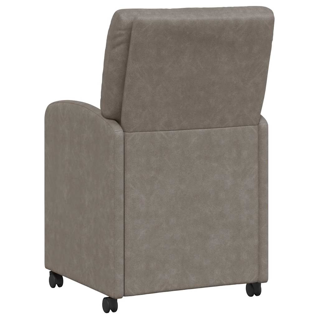 Blagovačke stolice s kotačima 2 pcs Siva 57 x 67 x 95 cm