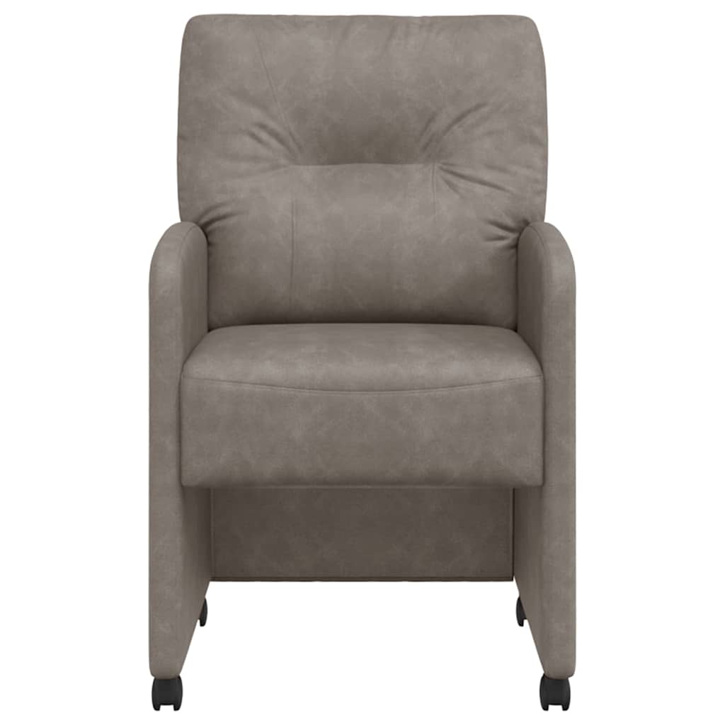 Blagovačke stolice s kotačima 2 pcs Siva 57 x 67 x 95 cm