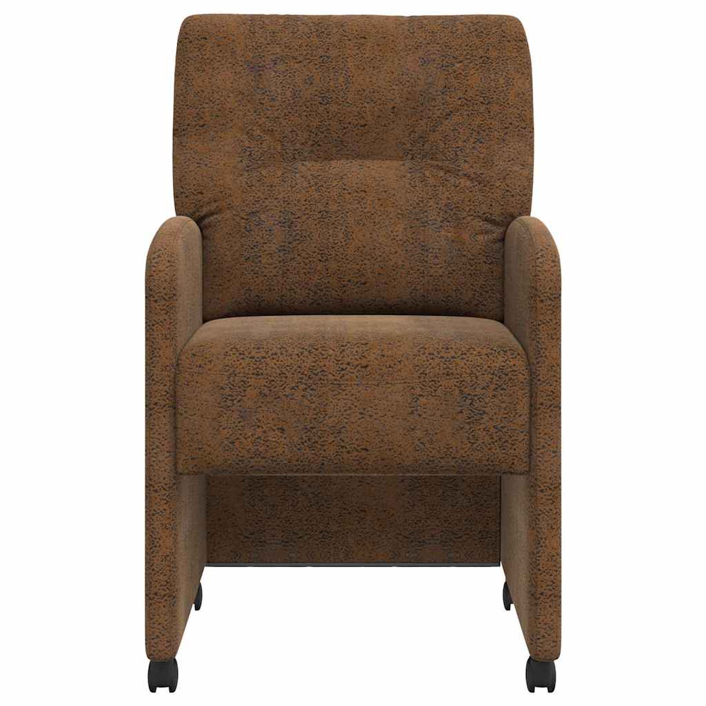 Blagovačke stolice s kotačima 2 pcs Smeđa 57 x 67 x 95 cm