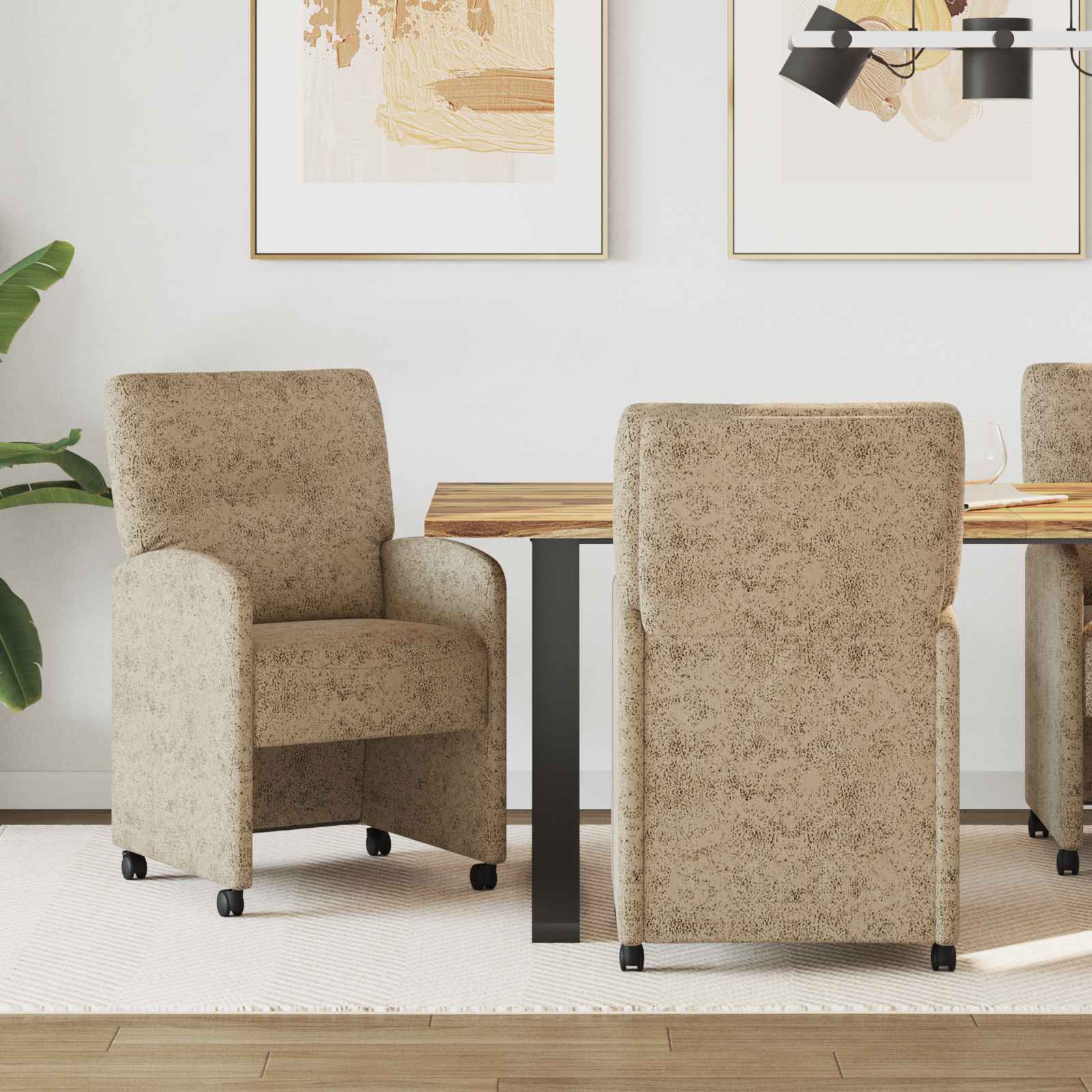 Blagovačke stolice s kotačima 2 pcs Svjetlosiva 57 x 67 x 95 cm
