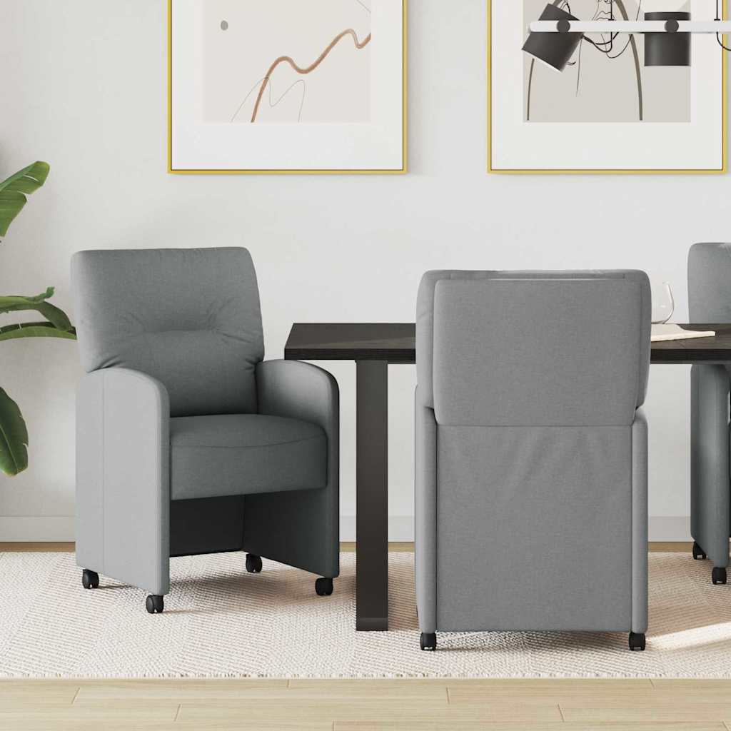Blagovačke stolice s kotačima 2 pcs Svjetlosiva 57 x 67 x 95 cm