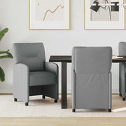 Blagovačke stolice s kotačima 2 pcs Svjetlosiva 57 x 67 x 95 cm