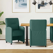 Blagovačke stolice s kotačima 2 pcs Tamnozelena 57 x 67 x 95 cm
