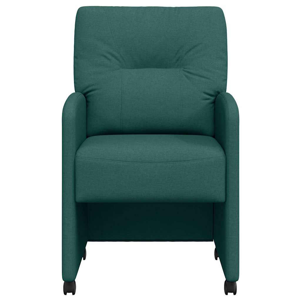 Blagovačke stolice s kotačima 2 pcs Tamnozelena 57 x 67 x 95 cm