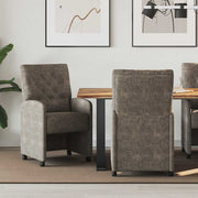 Blagovačke stolice s kotačima 2 pcs Tamno siva 58 x 67 x 97 cm