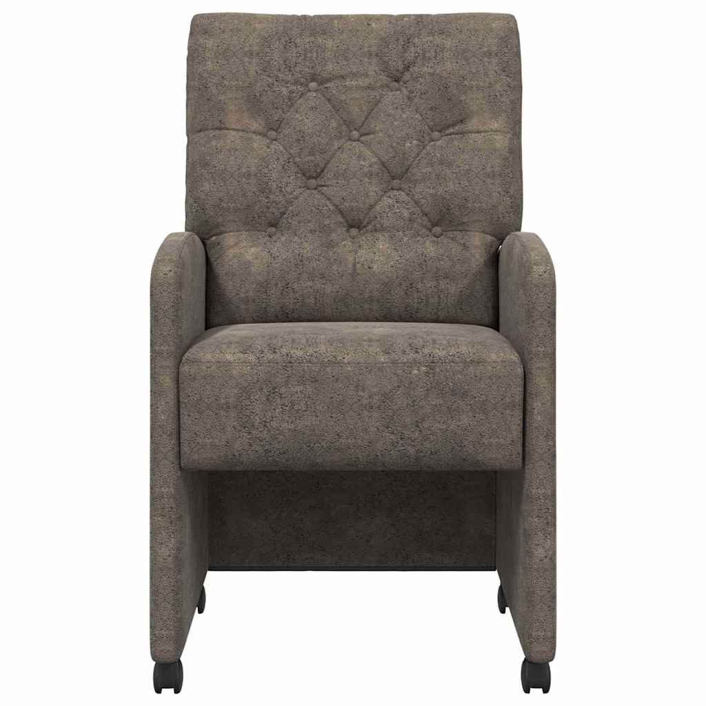Blagovačke stolice s kotačima 2 pcs Tamno siva 58 x 67 x 97 cm