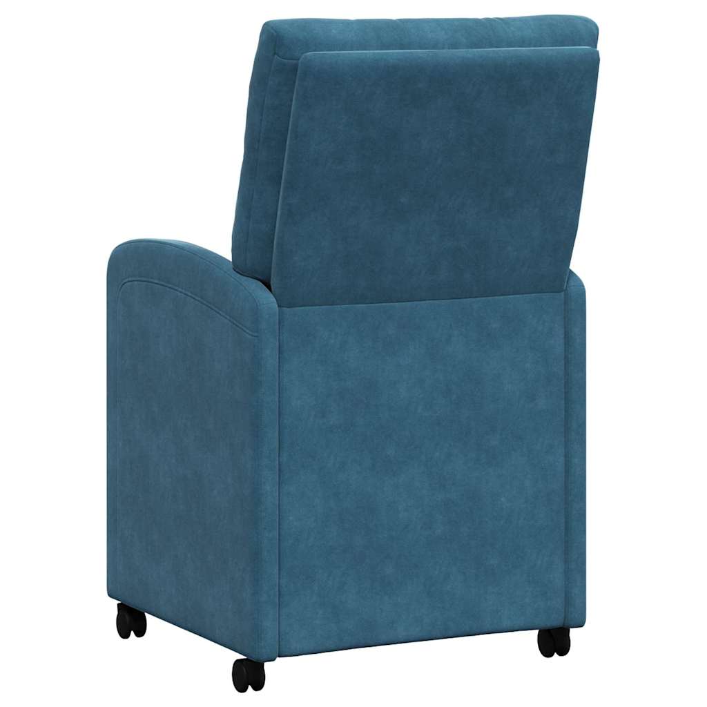 Blagovačke stolice s kotačima 2 pcs Plava 58 x 67 x 97 cm