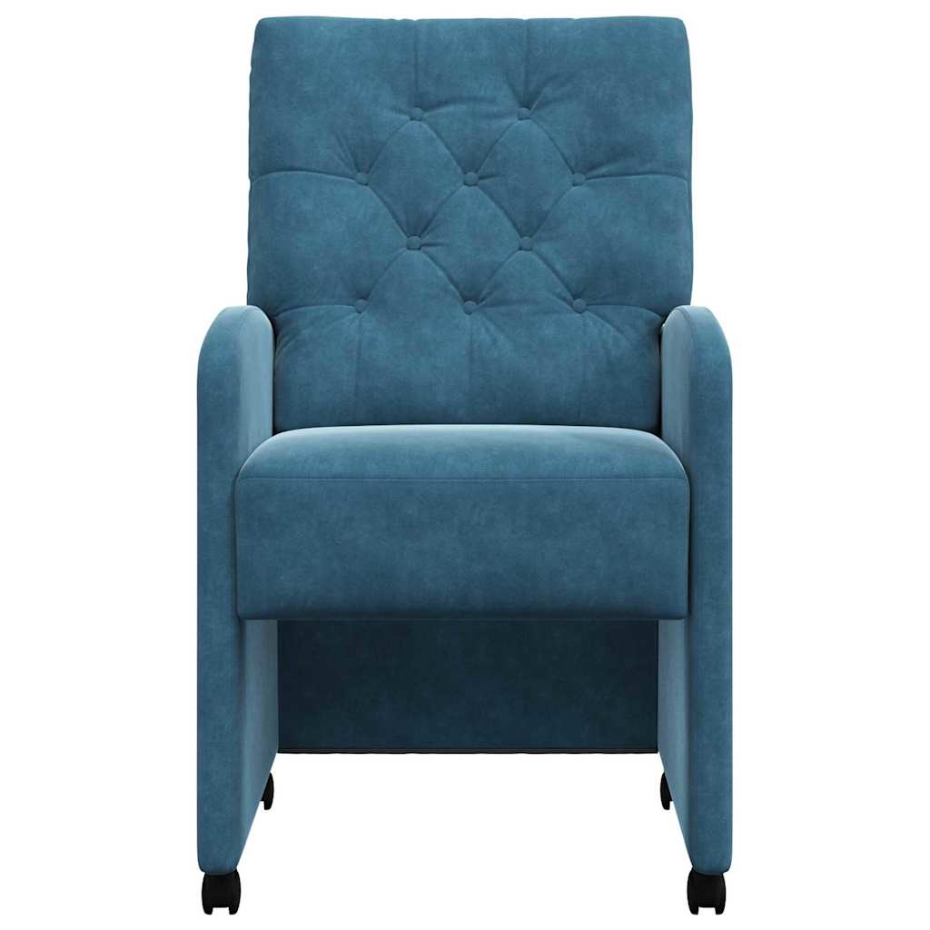 Blagovačke stolice s kotačima 2 pcs Plava 58 x 67 x 97 cm