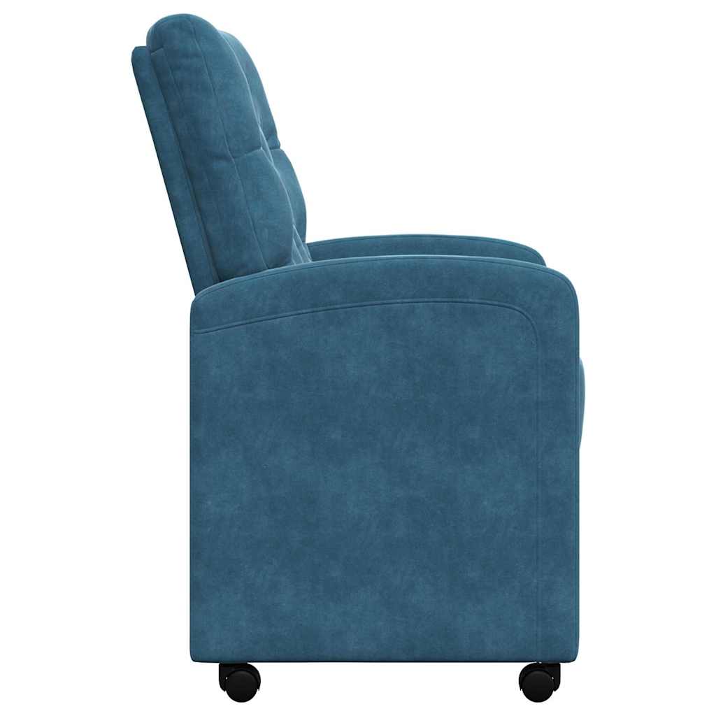 Blagovačke stolice s kotačima 2 pcs Plava 58 x 67 x 97 cm