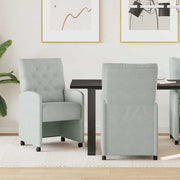 Blagovačke stolice s kotačima 2 pcs Svjetlosiva 58 x 67 x 97 cm