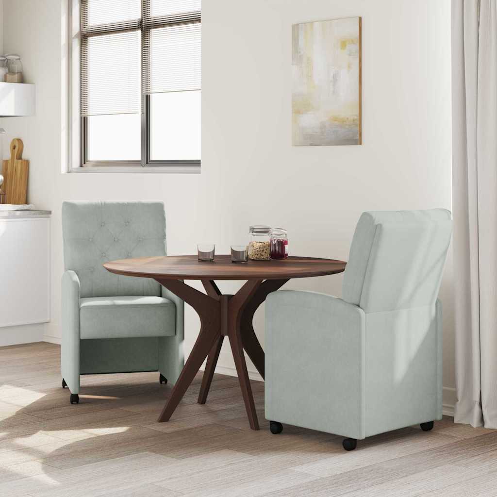 Blagovačke stolice s kotačima 2 pcs Svjetlosiva 58 x 67 x 97 cm