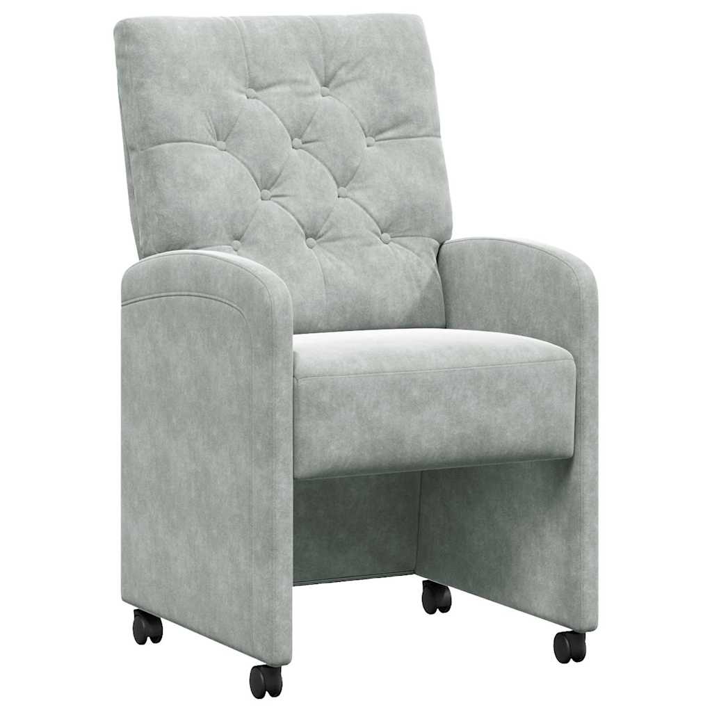 Blagovačke stolice s kotačima 2 pcs Svjetlosiva 58 x 67 x 97 cm