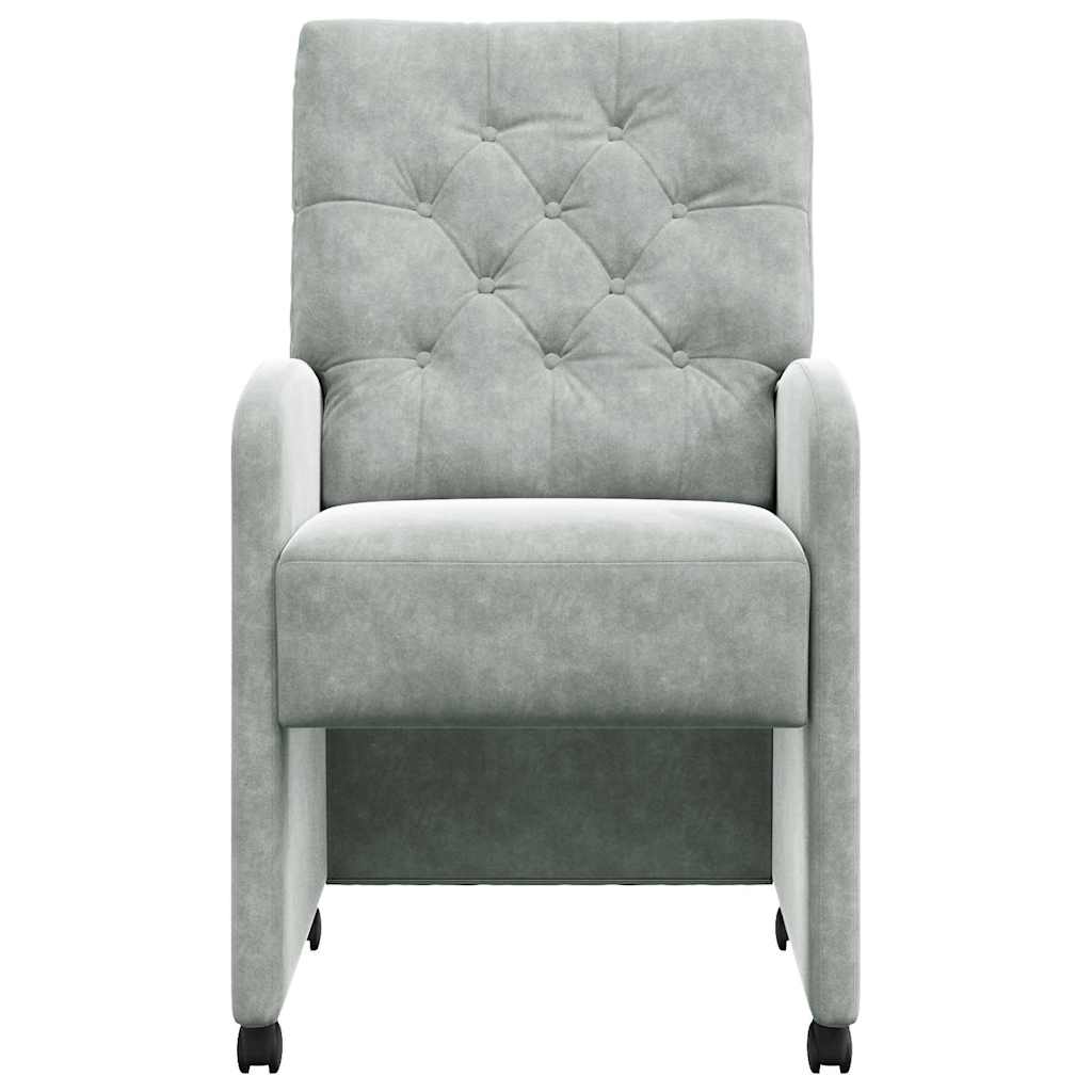 Blagovačke stolice s kotačima 2 pcs Svjetlosiva 58 x 67 x 97 cm