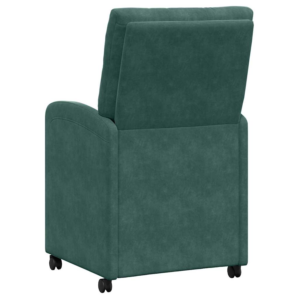 Blagovačke stolice s kotačima 2 pcs Tamnozelena 58 x 67 x 97 cm