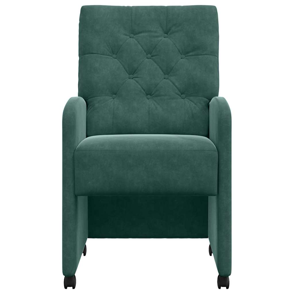 Blagovačke stolice s kotačima 2 pcs Tamnozelena 58 x 67 x 97 cm