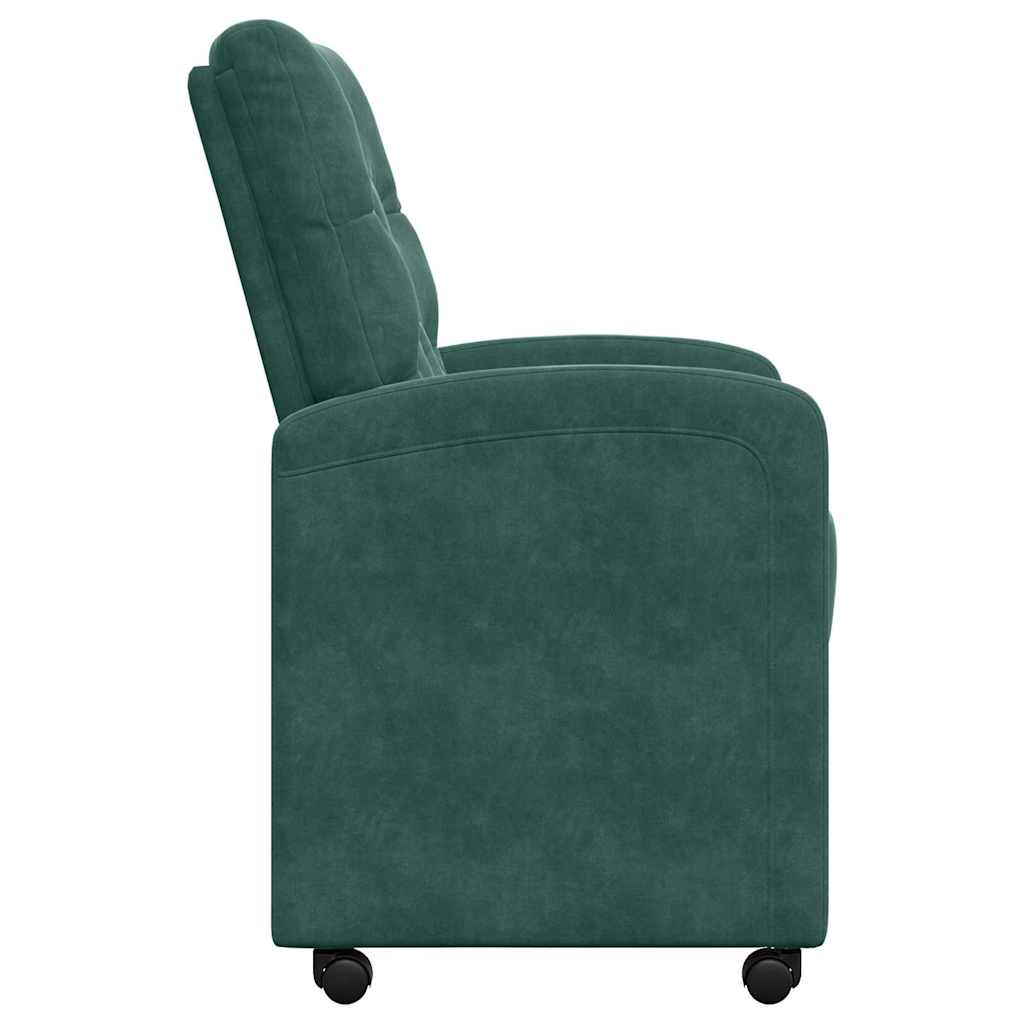 Blagovačke stolice s kotačima 2 pcs Tamnozelena 58 x 67 x 97 cm