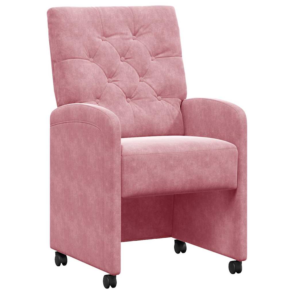 Blagovačke stolice s kotačima 2 pcs Ružičasta 58 x 67 x 97 cm