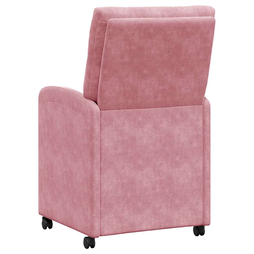 Blagovačke stolice s kotačima 2 pcs Ružičasta 58 x 67 x 97 cm