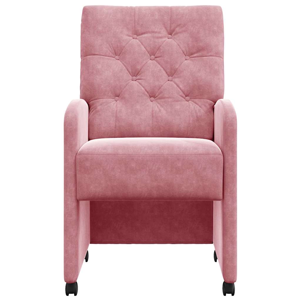 Blagovačke stolice s kotačima 2 pcs Ružičasta 58 x 67 x 97 cm