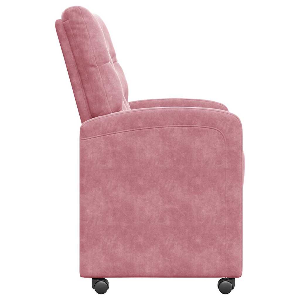 Blagovačke stolice s kotačima 2 pcs Ružičasta 58 x 67 x 97 cm