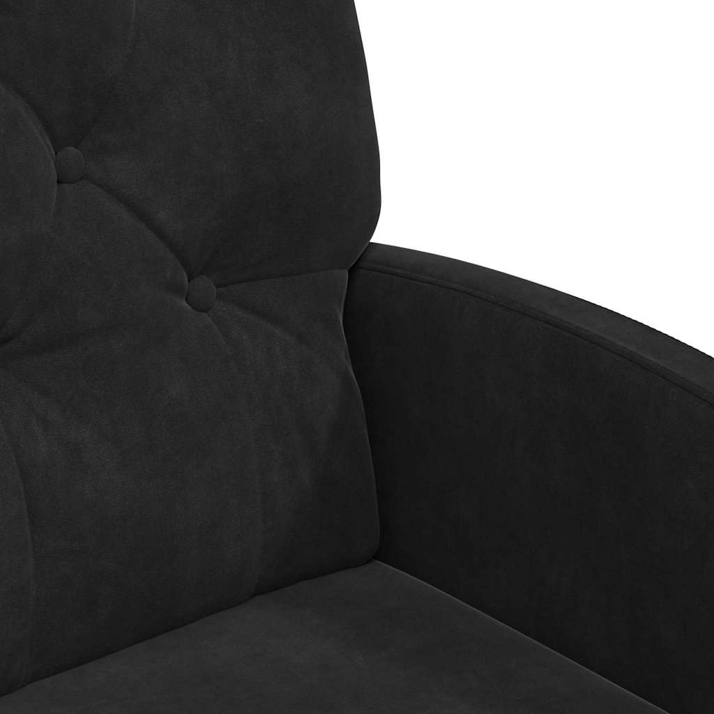 Blagovačke stolice s kotačima 2 pcs Crna 58 x 67 x 97 cm Baršun