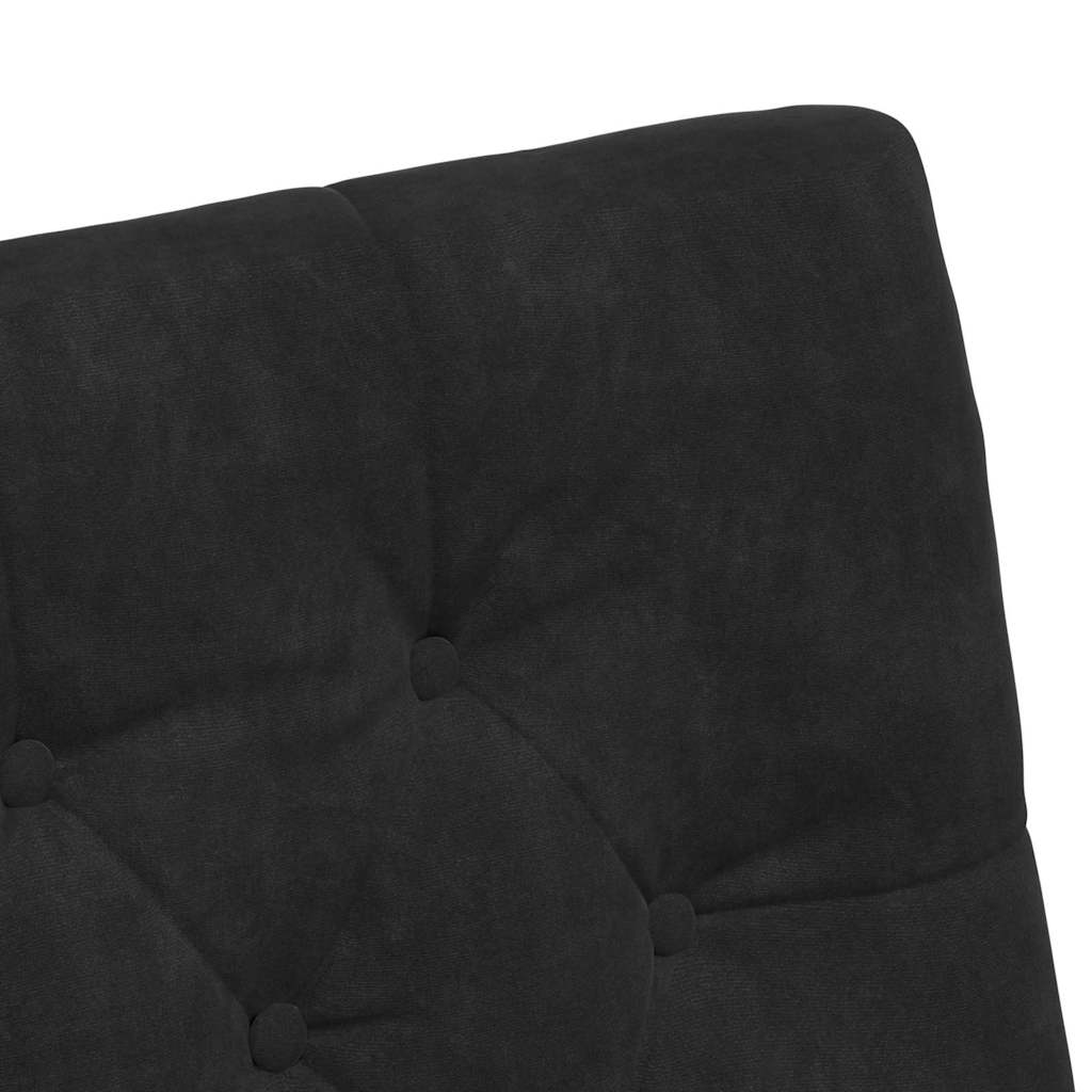 Blagovačke stolice s kotačima 2 pcs Crna 58 x 67 x 97 cm Baršun
